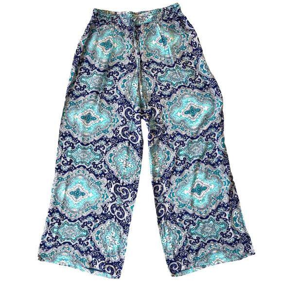 Zac and Rachel Wide Leg Palazzo Pull On Elastic Waist Pants Women Size Small - Picture 1 of 3